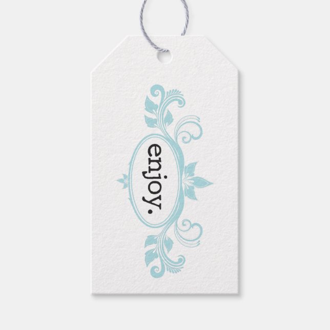Genießen Sie die Geschenkmarke Geschenkanhänger (Vorderseite)