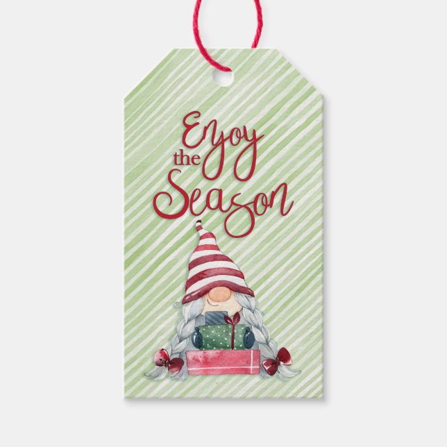 Genießen Sie die Jahreszeit Geschenkanhänger (Vorderseite)