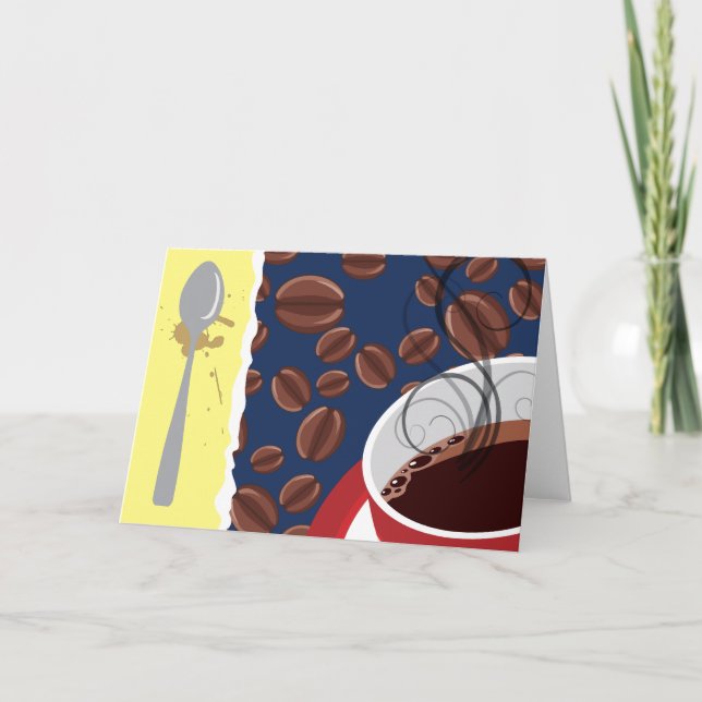 Genießen Sie die Kaffee-Karte Karte (Vorderseite)
