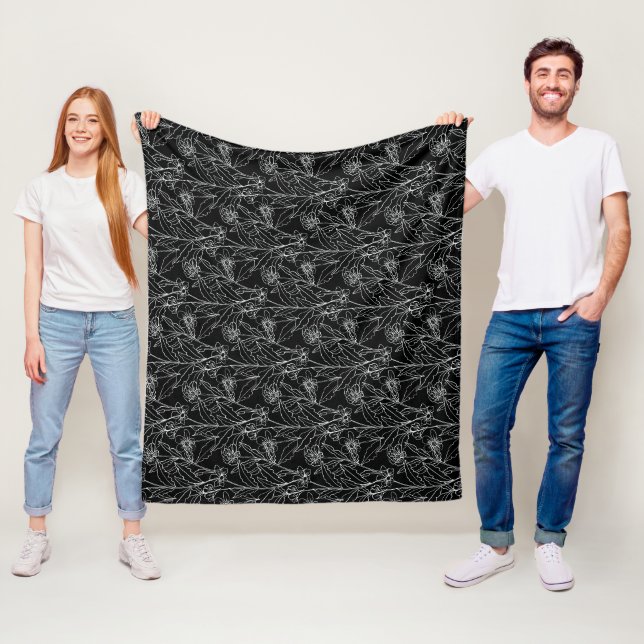 Genießen Sie die Kleinen Dinge Blume Fleecedecke (Beispiel)