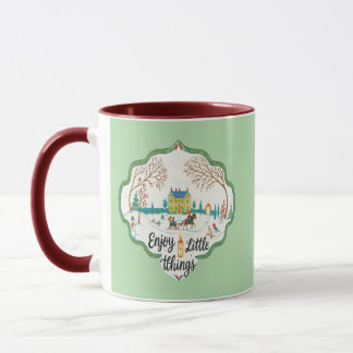 Genießen Sie die kleinen Dinge | Cozy Winter Scene Tasse