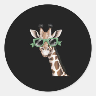 Genießen Sie die kleinen Dinge, die Coole Giraffe Runder Aufkleber