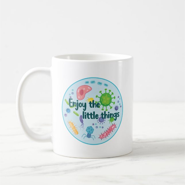 Genießen Sie die Kleinen Dinge Funny Biology Kaffeetasse (Links)