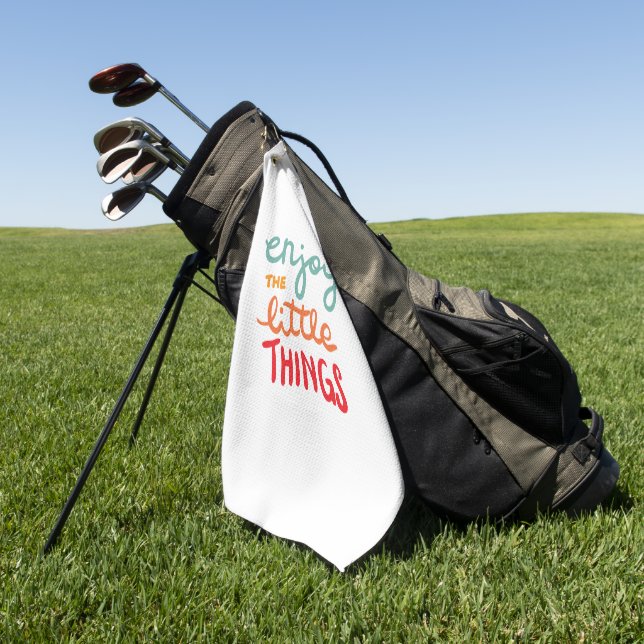 Genießen Sie die kleinen Dinge Golfhandtuch (Gras)