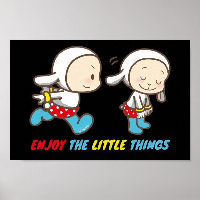 GENIESSEN SIE DIE KLEINEN DINGE niedlich lustig mo Poster (Vorne)