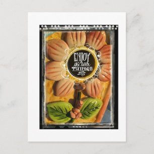 Genießen Sie die kleinen Dinge Postkarte