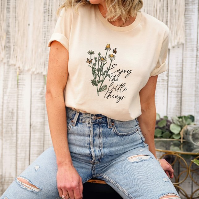 Genießen Sie die Kleinigkeiten Wildblume Daisy Uni T-Shirt (Von Creator hochgeladen)