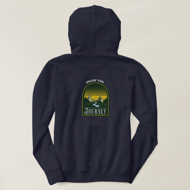Genießen Sie die Reise Hoodie (Design Rückseite)