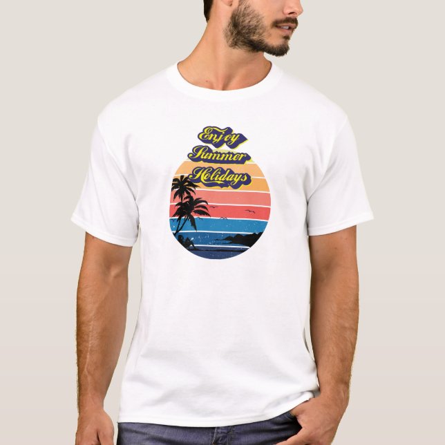 Genießen Sie die Sommerferien T-Shirt (Vorderseite)