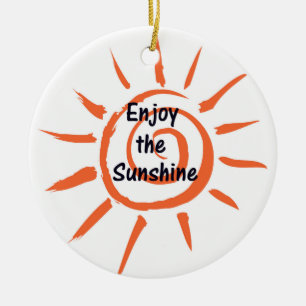 Genießen Sie die Sonnenschein-Ornament-Runde Keramik Ornament