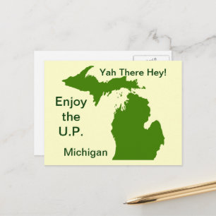Genießen Sie die U.P. Michigan mit Da Yoopers Postkarte