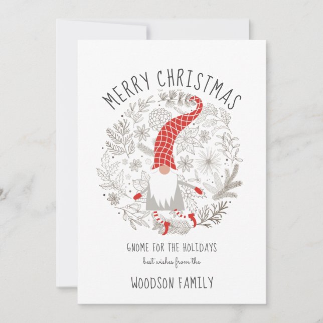 Genießen Sie die Weihnachtskarte des Elf-Weihnacht (Vorderseite)