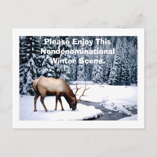 Genießen Sie diese nicht konfessionelle Winterland Postkarte (Vorderseite)