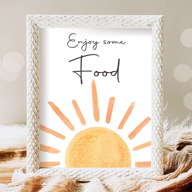 Genießen Sie ein Essen Table Boho Sunshine Geburts Poster (Von Creator hochgeladen)