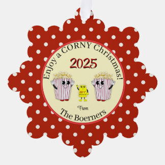 Genießen Sie ein mageres Weihnachten! Popcorn Pape Ornament Karte