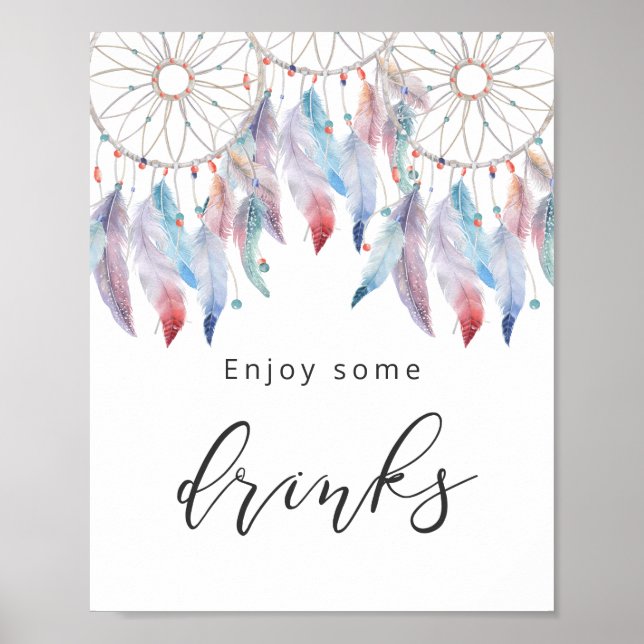 Genießen Sie ein paar Drinks Dreamcatcher Baby Dus Poster (Vorne)