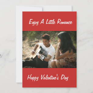 GENIEßEN SIE EIN WENIG ROMANTIK  VALENTINSTAG FEIERTAGSKARTE