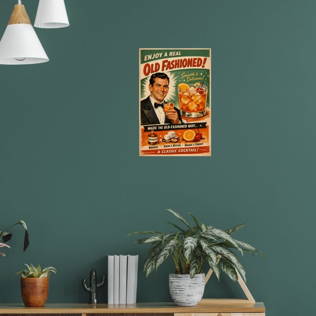 Genießen Sie einen echten Old Fashioned Poster (Wohnzimmer 1)