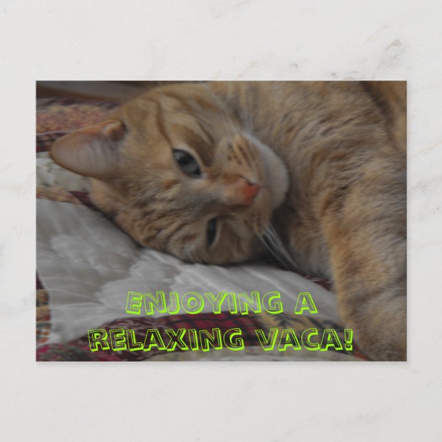 , Genießen Sie einen erholsamen Urlaub! Postkarte (Vorderseite)