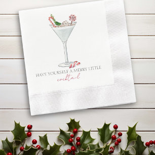 Genießen Sie einen fröhlichen Cocktail zu Weihnach Serviette