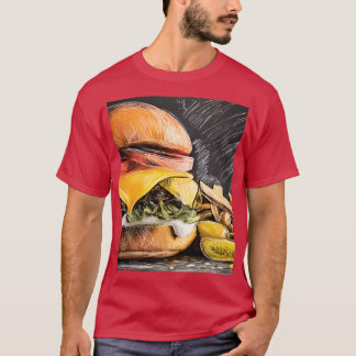 Genießen Sie einen saftigen Cheeseburger mit frisc T-Shirt