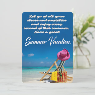 Genießen Sie einen Sommerurlaub am Strand Feiertagskarte