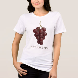 Genießen Sie einfach die Traubenaufkleber - Niedli Tri-Blend Shirt