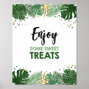 Genießen Sie einige süße Leckereien Tropical Safar Poster