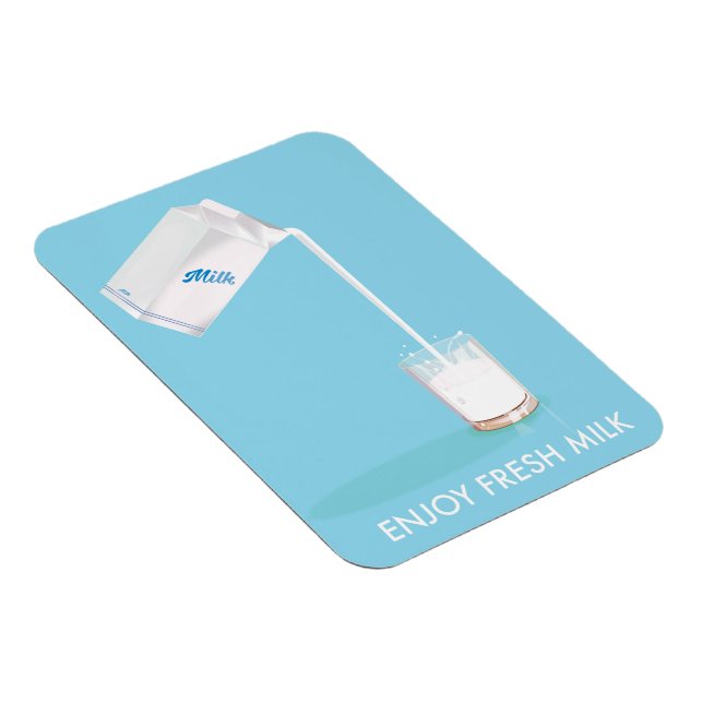 Genießen Sie frische Milch Vintag Kommerziell Magnet (Rechte Seite)