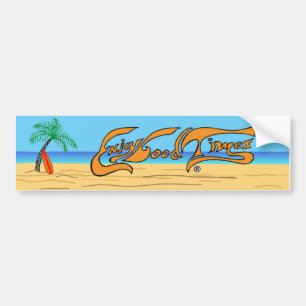 Genießen Sie gutes Zeit-Strand-Logo Autoaufkleber