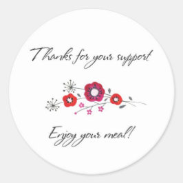 Genießen Sie Ihr Essen Runder Aufkleber