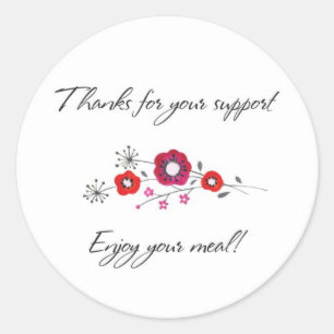 Genießen Sie Ihr Essen Runder Aufkleber