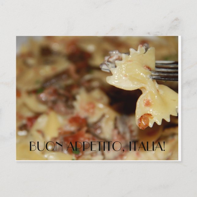 Genießen Sie Ihr italienisches Essen Postkarte (Vorderseite)