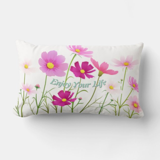 Genießen Sie Ihr Leben Lendenkissen (Vorderseite)