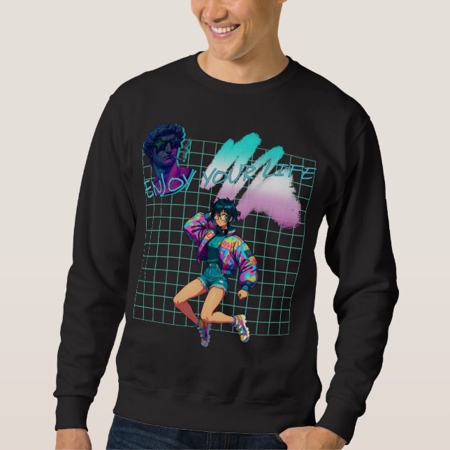Genießen Sie Ihr Leben Sweatshirt (Vorderseite)