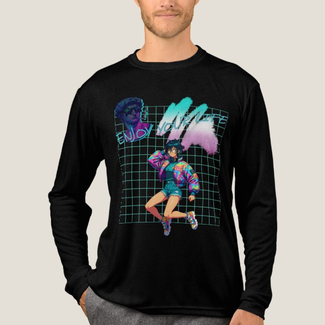 Genießen Sie Ihr Leben Tri-Blend Shirt (Vorderseite)