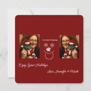 Genießen Sie Ihre Feiertage, Weihnachtskatze und B Karte