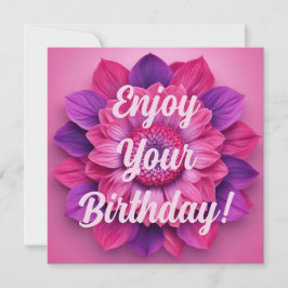 Genießen Sie Ihren Geburtstag! Rosa florale Geburt