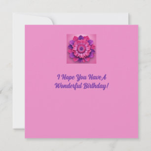 Genießen Sie Ihren Geburtstag! Rosa florale Geburt