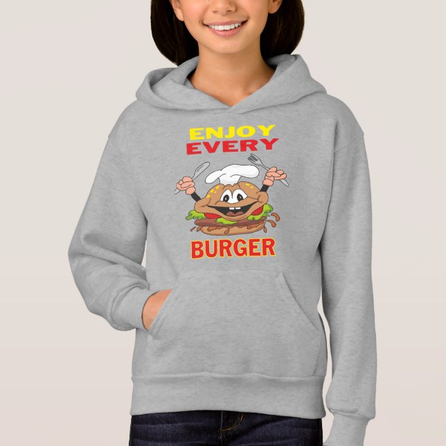 Genießen Sie jeden Burger Hoodie (Vorderseite)