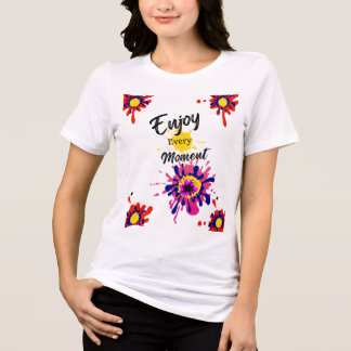 Genießen Sie jeden Moment Farbige Spritzlack-Inspi Tri-Blend Shirt