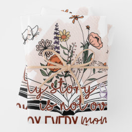 Genießen Sie jeden Moment, positive Botschaft Geschenkpapier Set