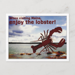 Genießen Sie Maine Lobster! Postkarte