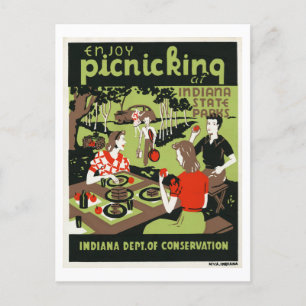 Genießen Sie Picknicks in den Indiana State Parks Postkarte