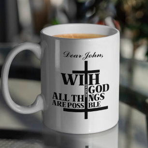 Genisis 50:20 Matthew 19:26 Zitat zur Schrift Kaffeetasse