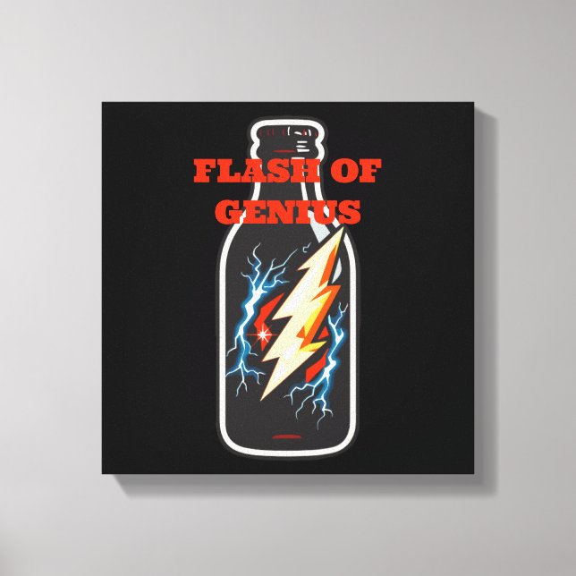 Genius-Blitz Leinwanddruck (Vorderseite)
