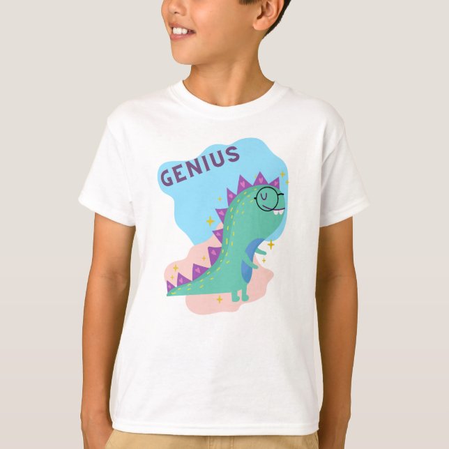 GENIUS-Dinosaurier T-Shirt (Vorderseite)