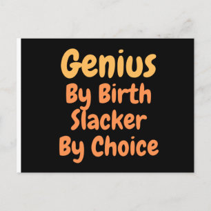 Genius Durch die Entbindung von Nachzüglern durch Postkarte