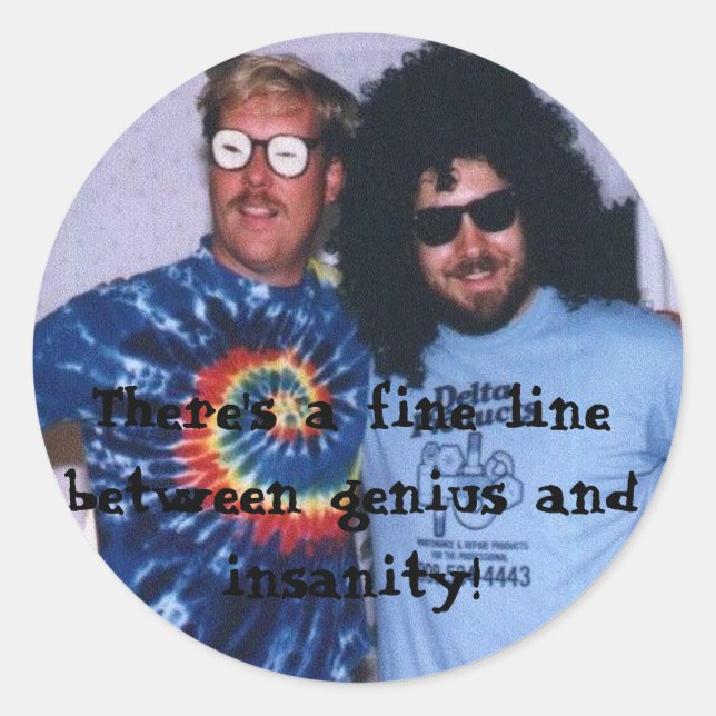 Genius Insanity Sticker (klein) (Vorderseite)