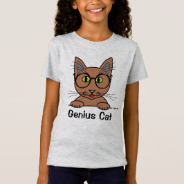 Genius Katze mit Brille Funny T-Shirt